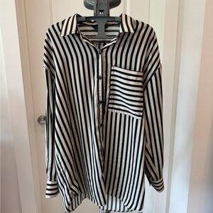 Banana Republic Monochrome Striped Shirt